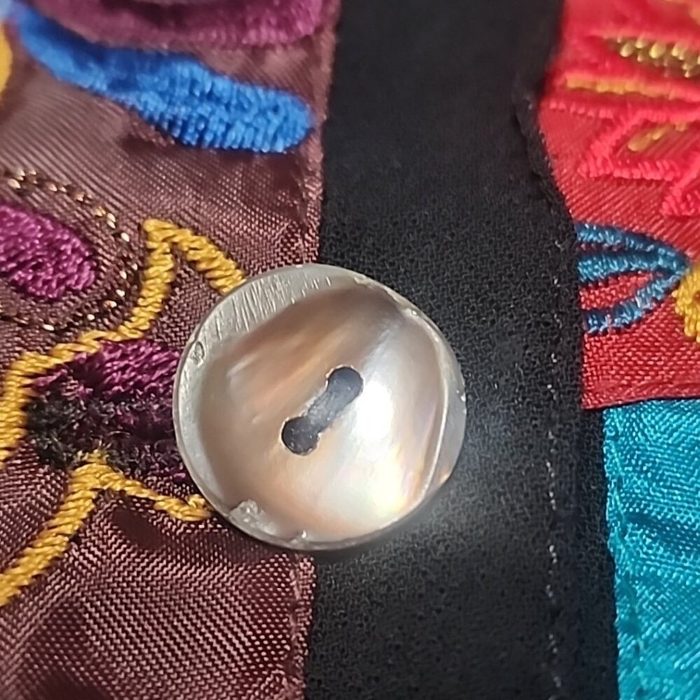 Chicos Womens Patchwork Embroidered Button-Up Jac… - image 4